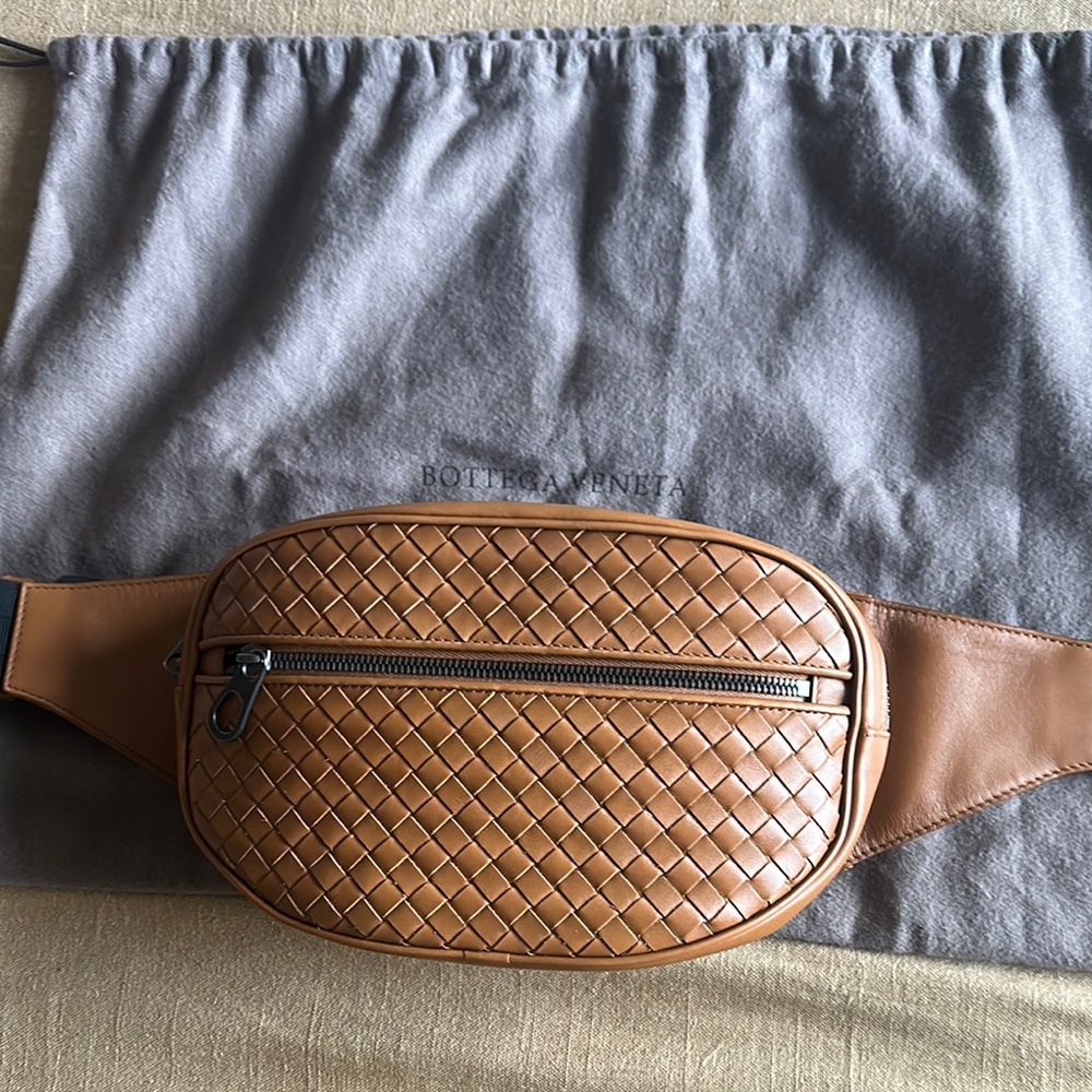 Bottega Veneta Brown Intrecciato Belt Bag